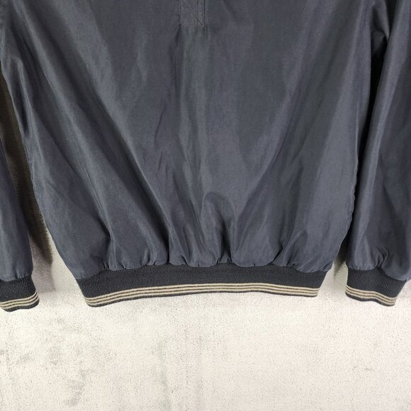 Mens Vintage Black Tehama Pullover Jacket 1/4 Button Down Long Sleeve Size S - Picture 3 of 12